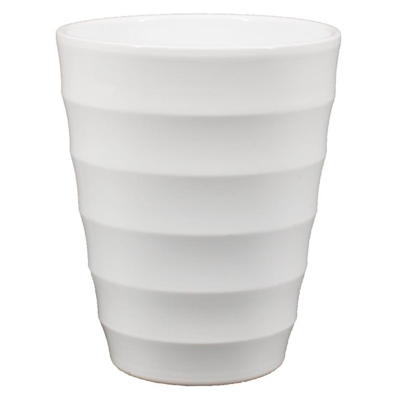 Vase Ribbel D14 H17Zm weiß es/12