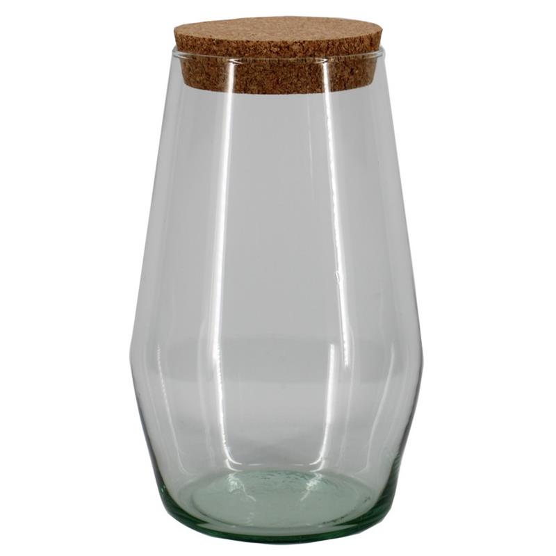 Glas Wieber d12/17.5 h28cm m/kurk