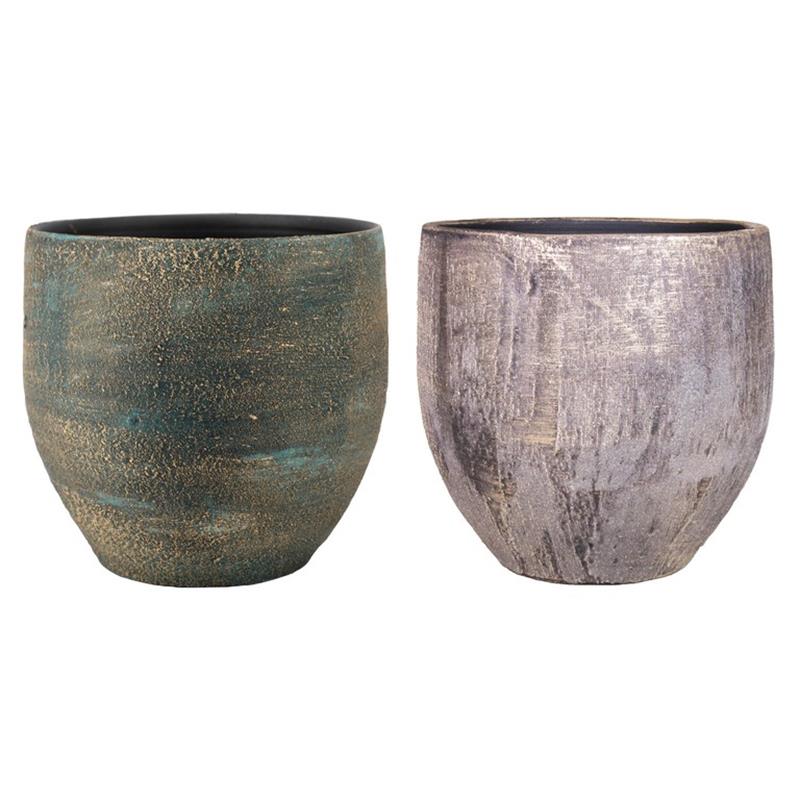 Pot Madeira d34 h34cm gold/blue gold mixpallet