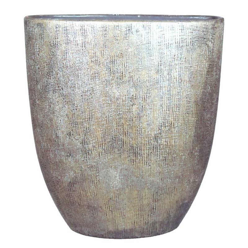 Pot Mira ovaal 51x17x57cm industrieel goud