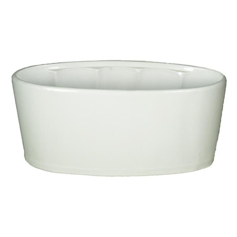 Pot Eef oval 33x15x15cm white  2x es/12
