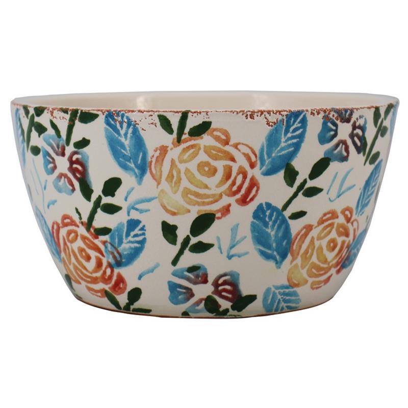 Schaal Rosa d24 h12cm wit