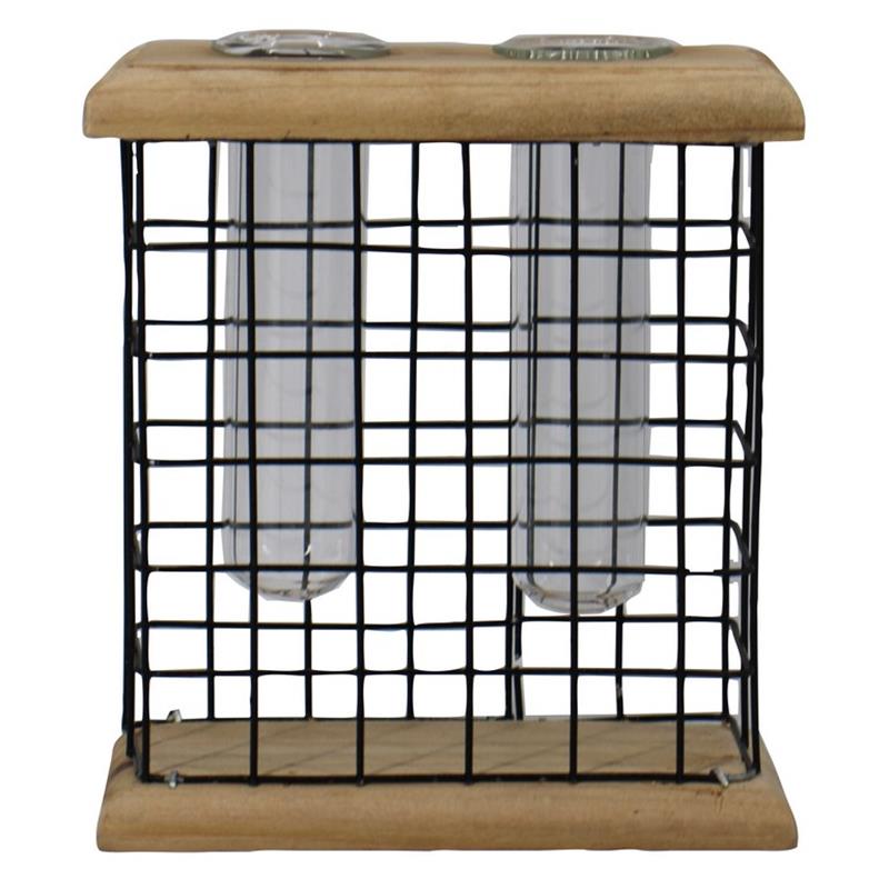 Gaas rekje laag 2 reageerbuisje 12.5x6x14cm