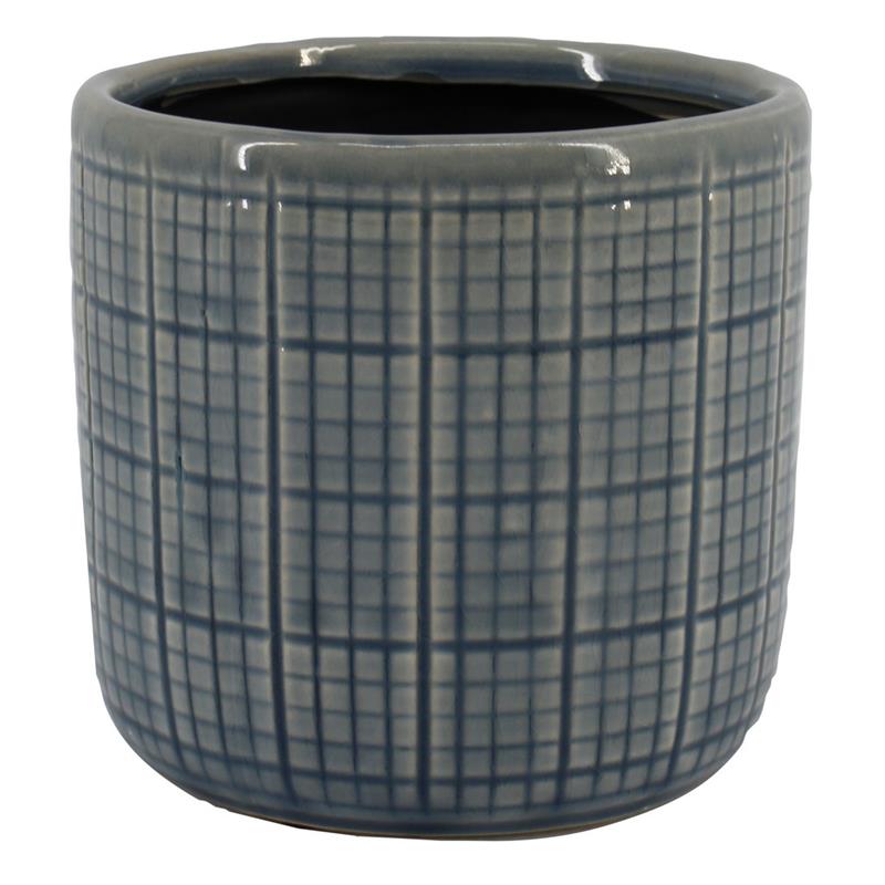 Pot Rome d13.2 h12.5cm blauw es/12