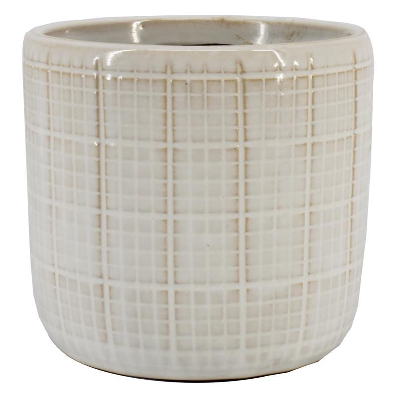 Pot Rome d13.2 h12.5cm wit es/12