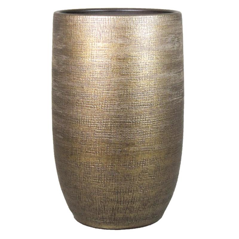 Vaas Mira d26 h40cm industrieel goud