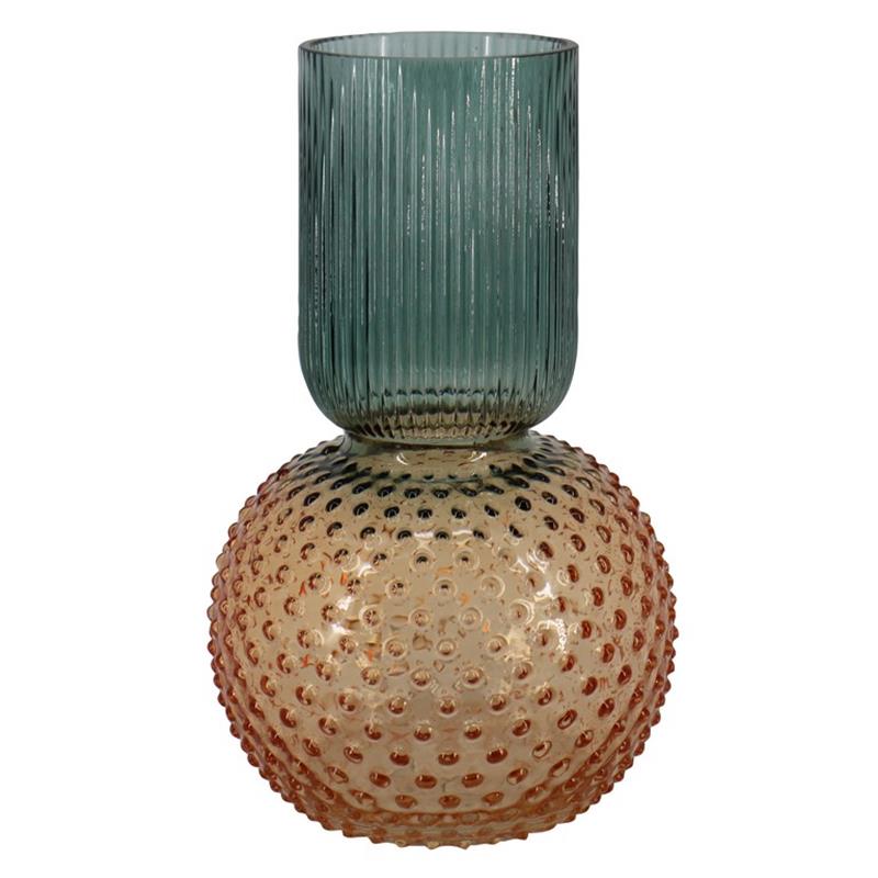 Vase Sophia d15.4 h25cm two-tone smoke/amber
