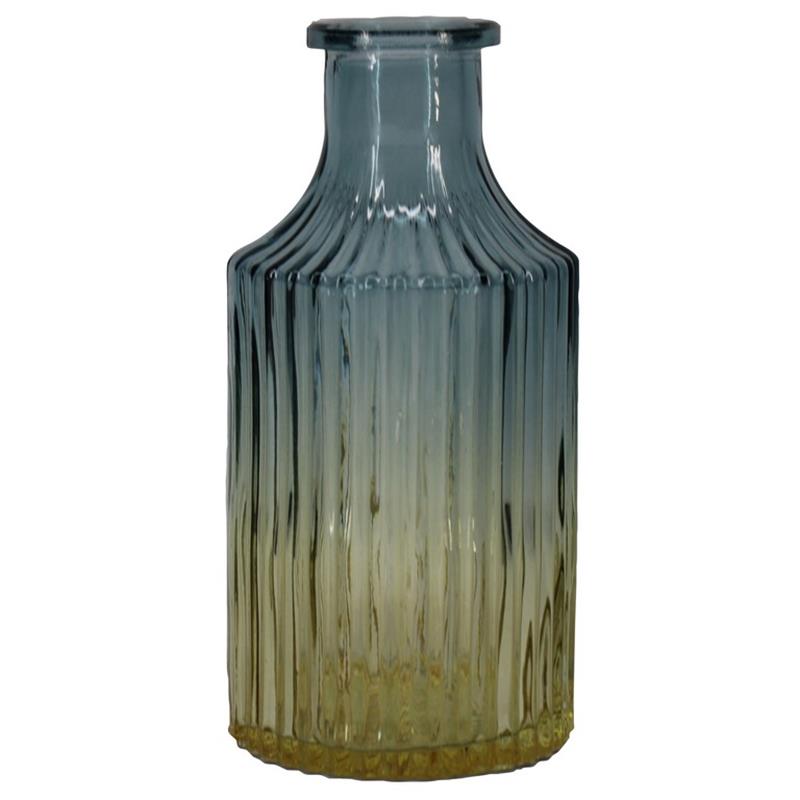 Decorative bottle Tartu d3.5/7 h14cm yellow/blue