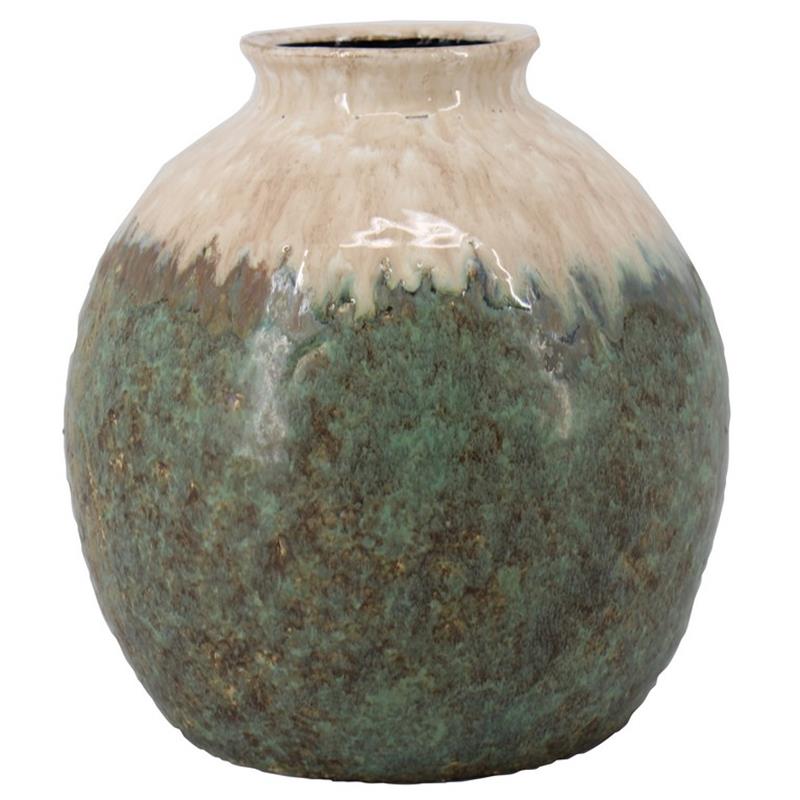 Ball vase Oslo d23 h22.5cm green/white