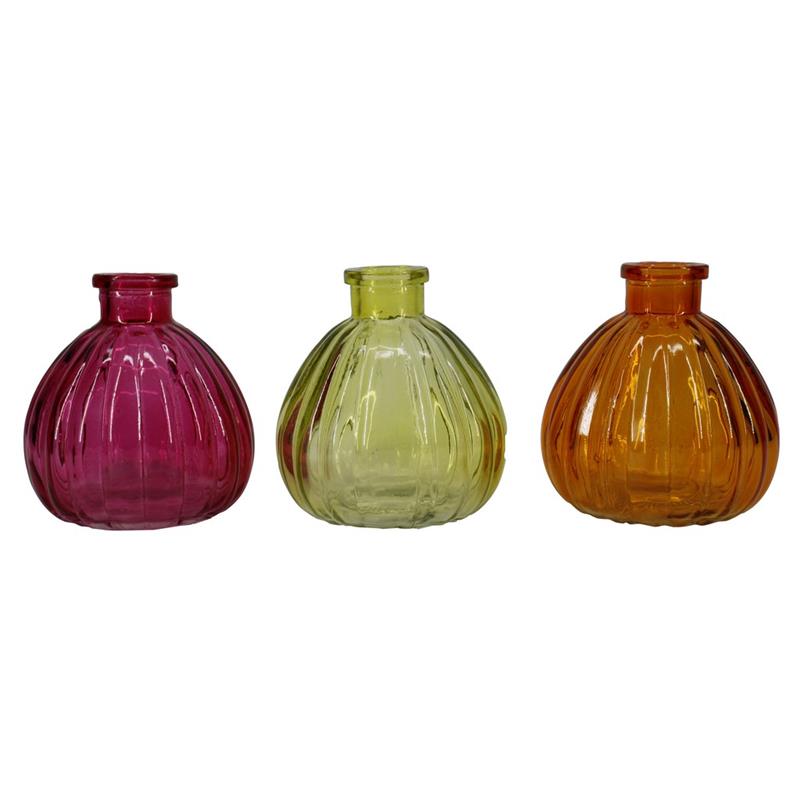 Decorative bottle Rhone d3.2/8.5 h9.5cm pink/yellow/orange