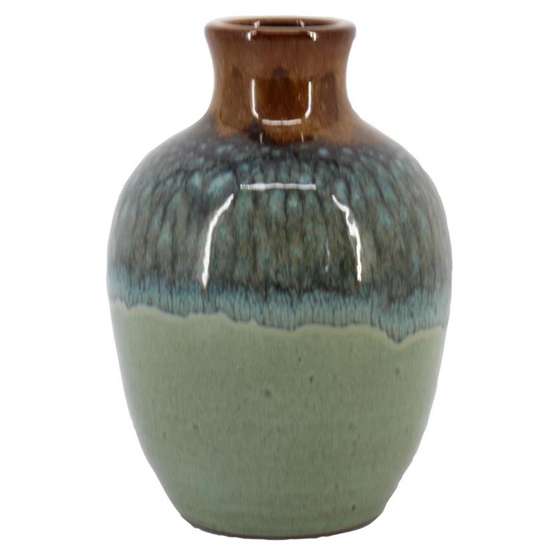 Deco bottle Alice d7.5/18 h25cm brown green