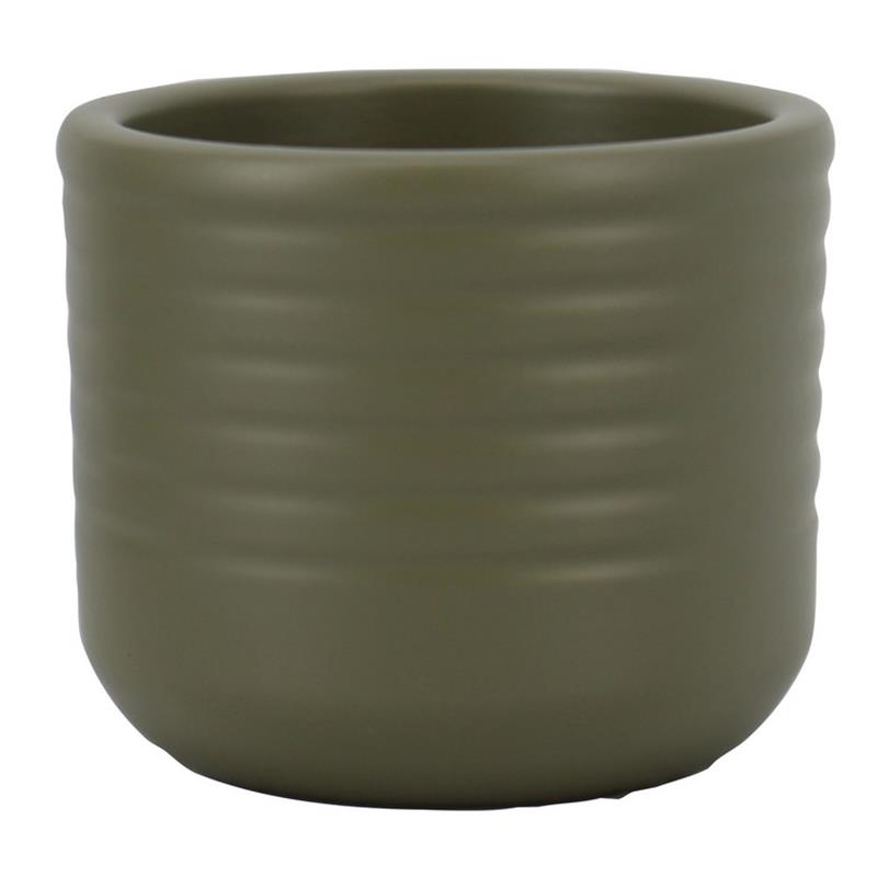 Pot Donny d7.5 h6.5cm vert armeé mat