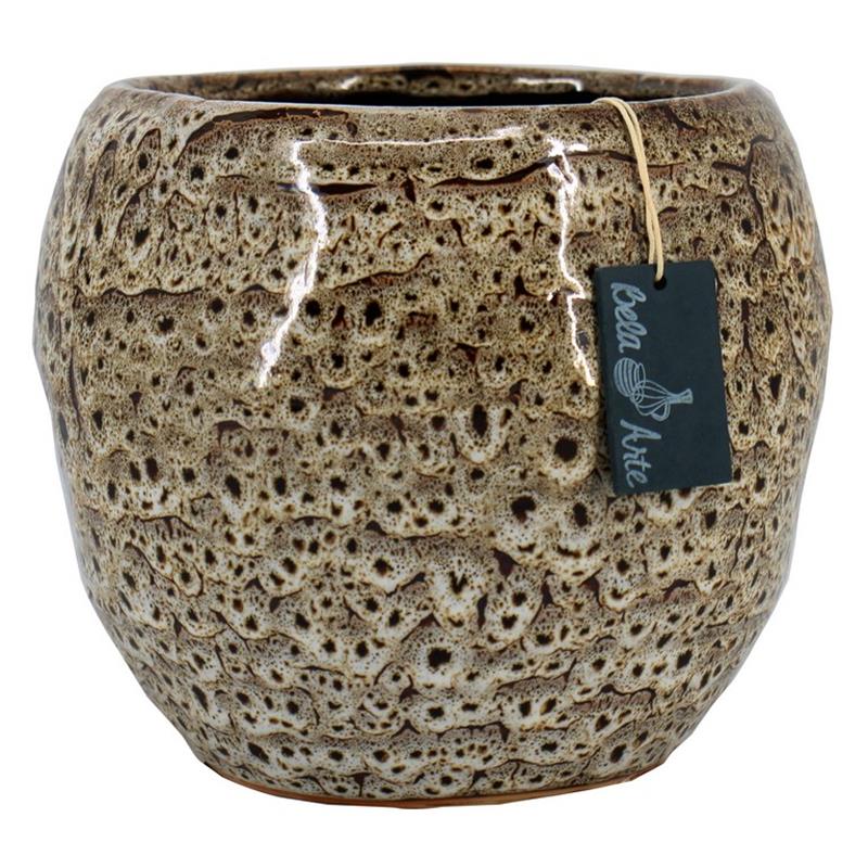 Pot Rijsel d12 h10cm brown es/7