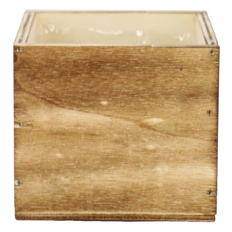 Madera cuadrada 10x10x10cm patinada