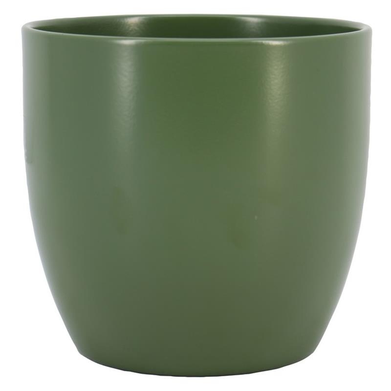Pot Basel d13 h12cm mosgroen mat es/12