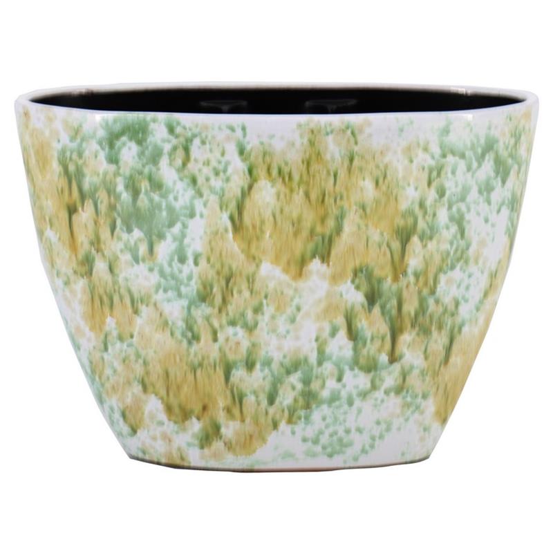Pot Almada oval 32X15X22cm green 2x es/12
