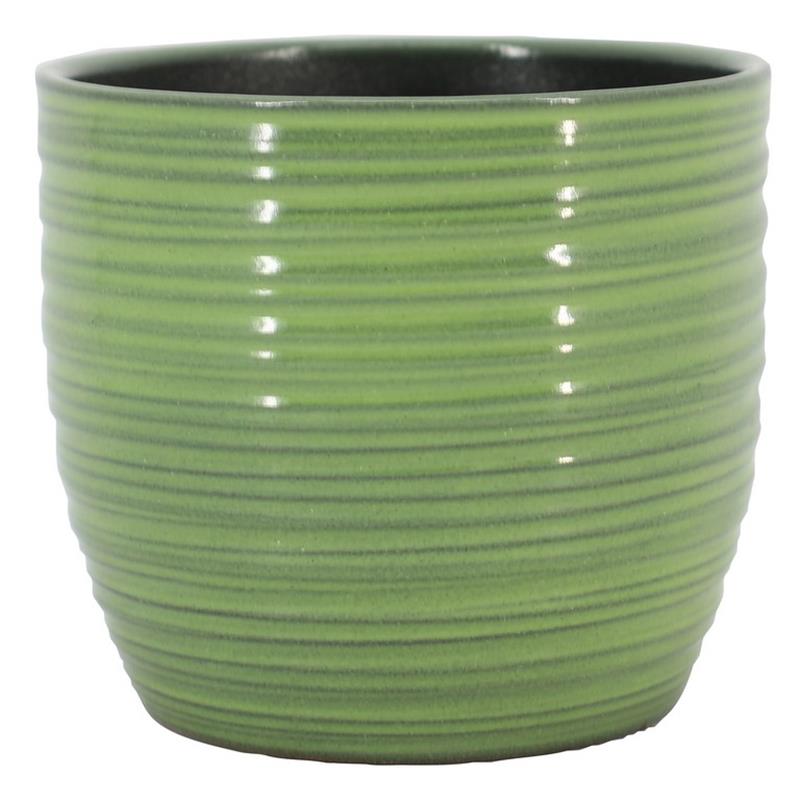 Pot Bergamo d13 h12cm groen es/12