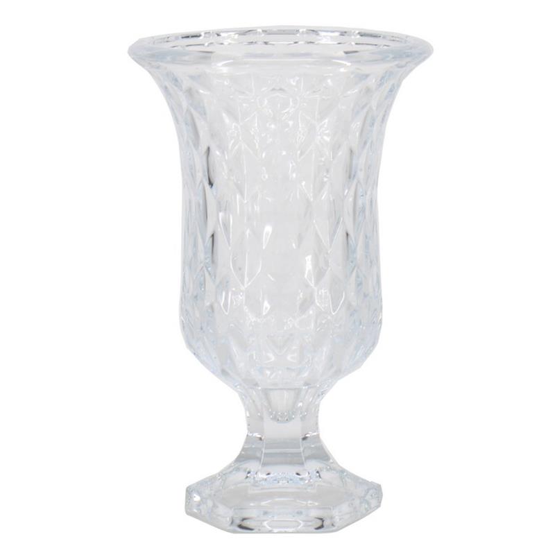 Vase medicis en verre d17.8 h28cm