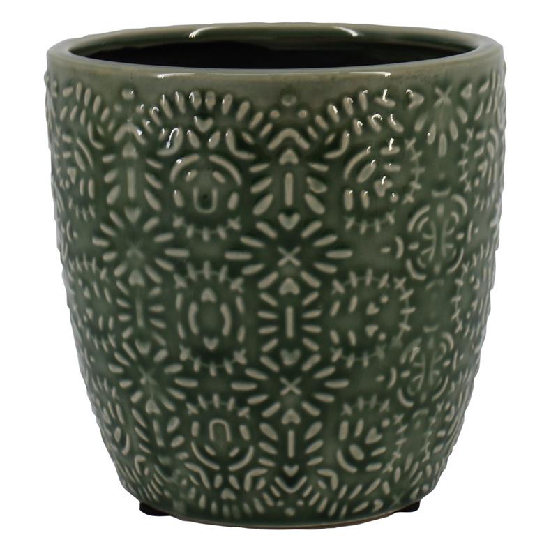 Pot Napels d13.2 h12.5cm groen es/12