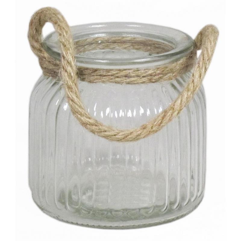 Milkjar w/rope d9.5/11 h10.5cm