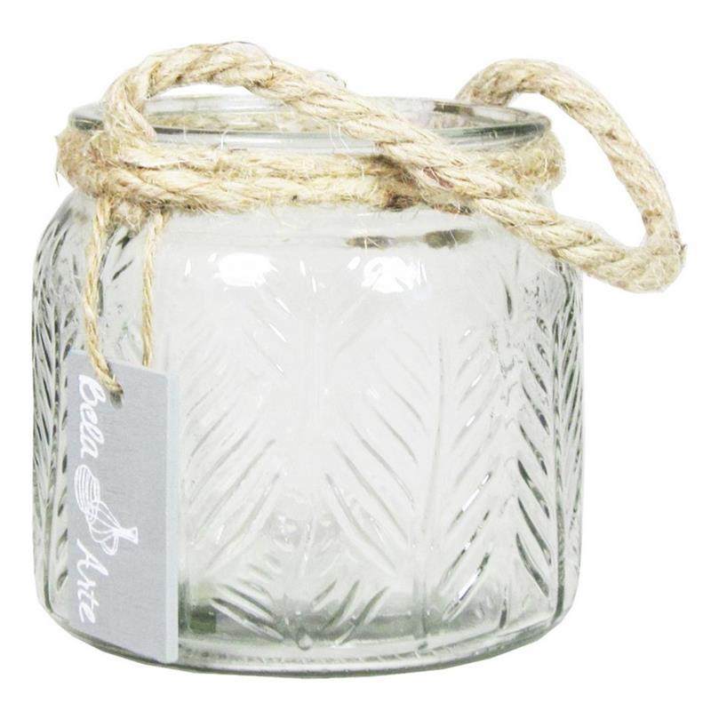 Milkjar w/rope d9.5/11 h10.5cm