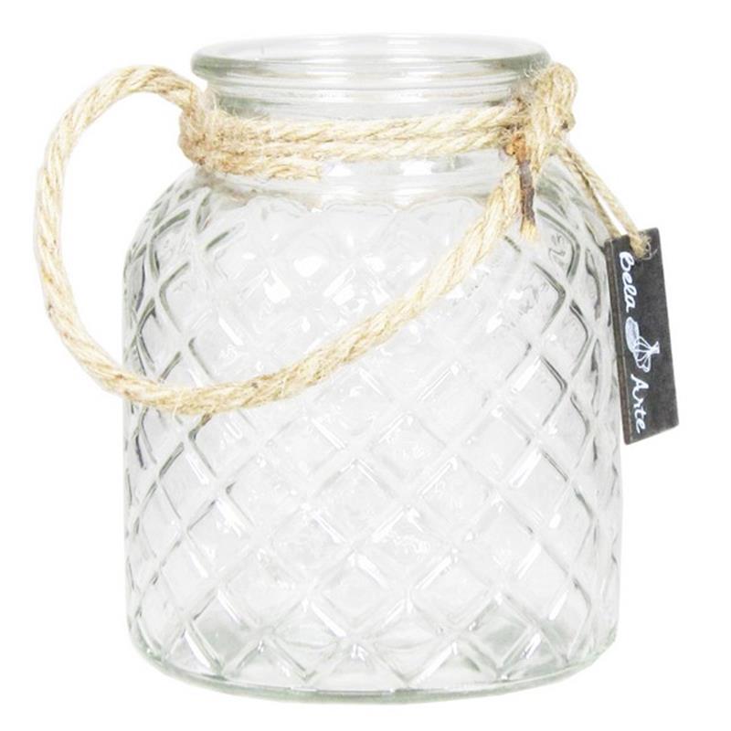 Milkjar scratch w/rope d13.5 h16.3cm