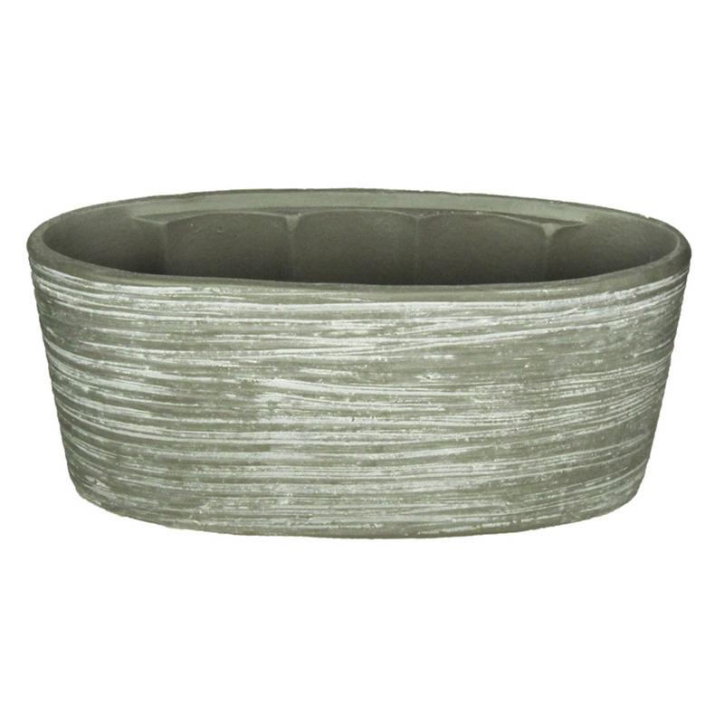 Pot Eef oval 33x15x15cm brown scratch 2x es/12