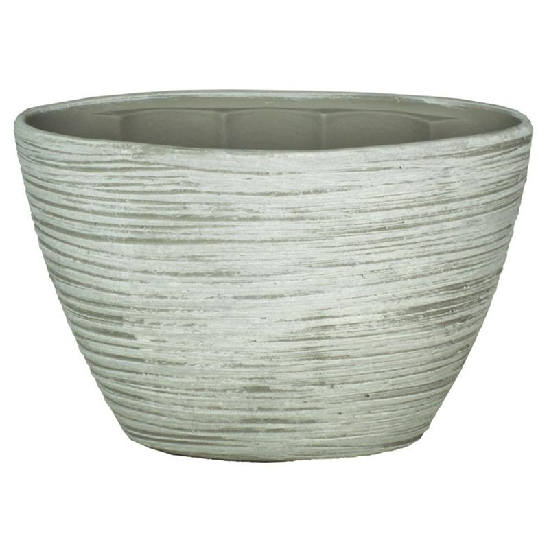 Pot Eef oval32x14.5x22.5cm grey scratch 2x es/12