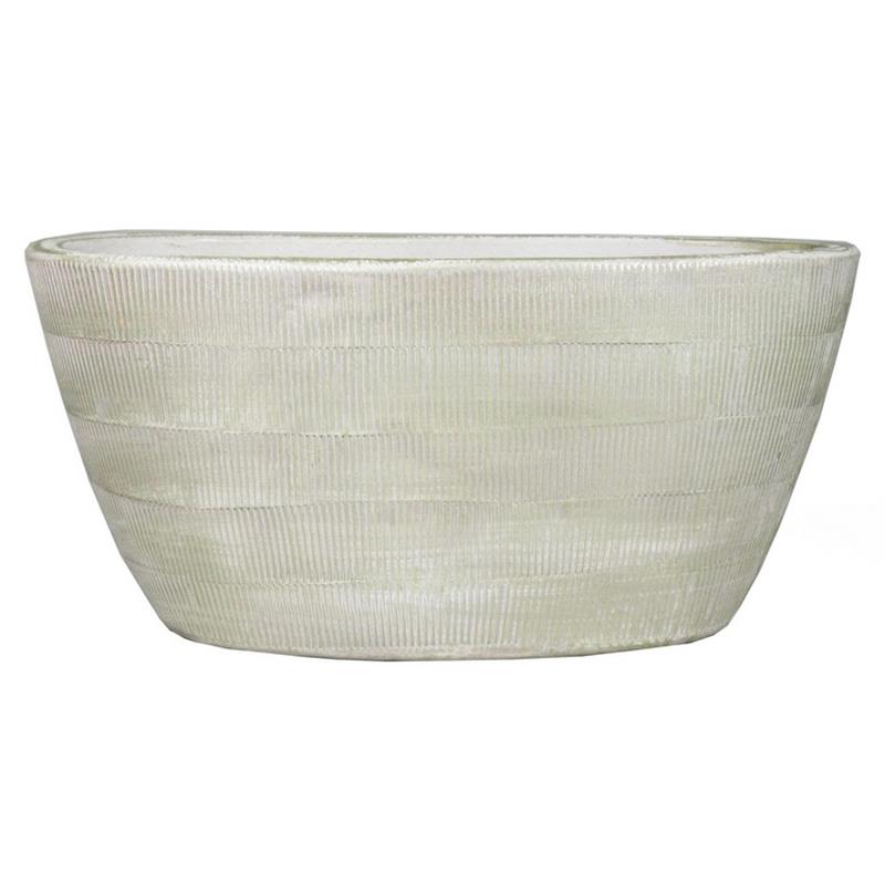Pot Abby oval 30x15x14cm grey