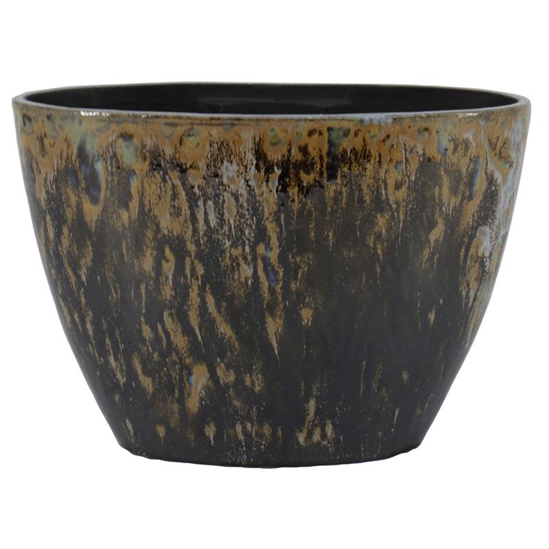 Pot Mason oval 32x15x22cm peacock blue