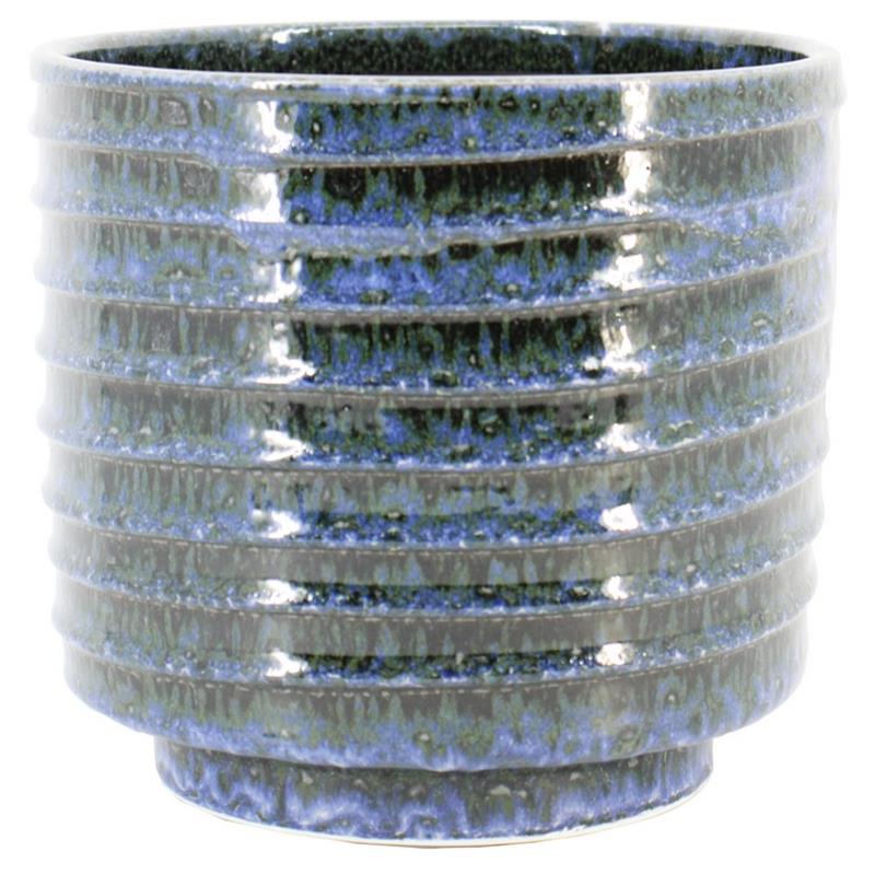 Pot Gliss d21 h19cm blue