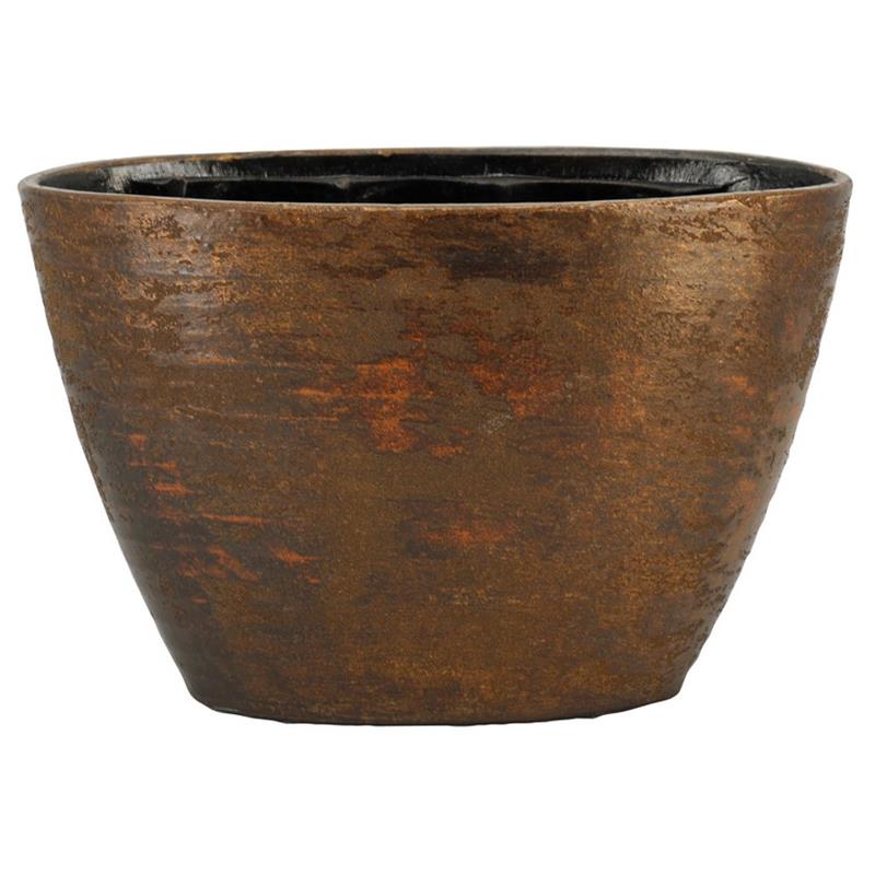 Pot Funchal ovale d32x14.5x22.5cm gold 2x es/12