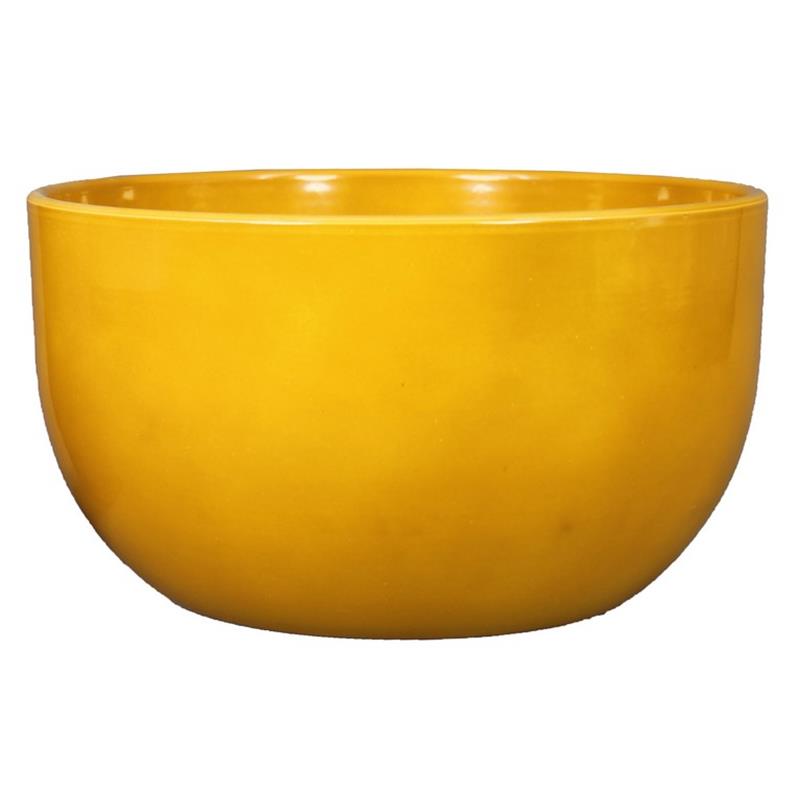 Coupe Boule d26 h14cm jaune ocre 3xes/