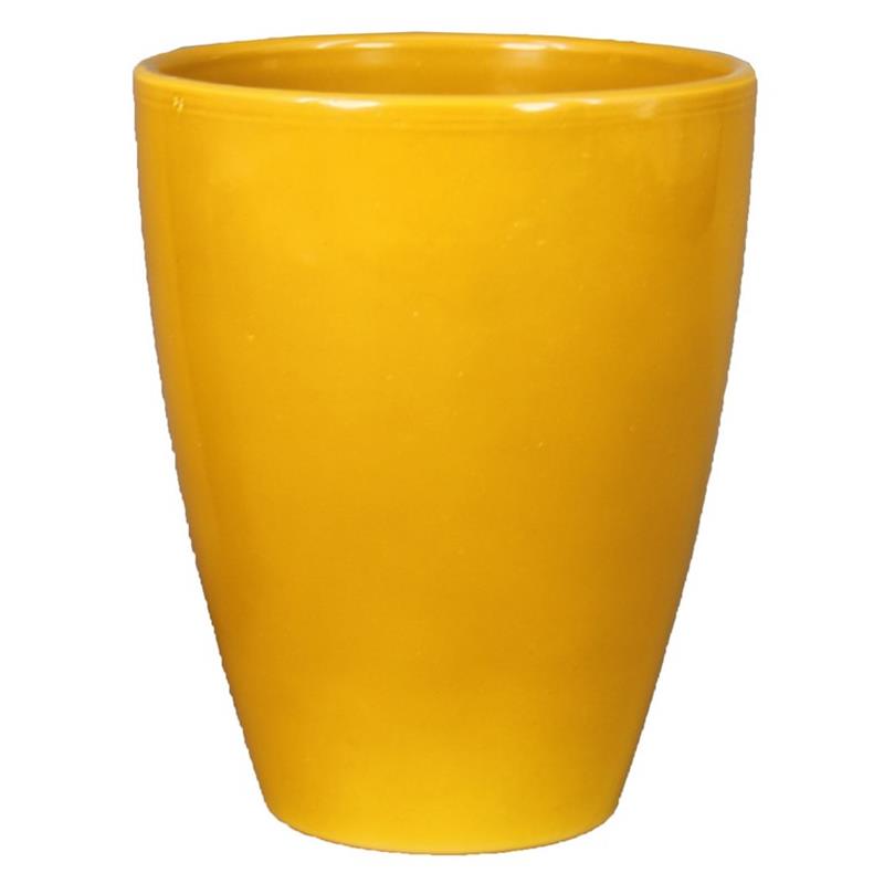 Vase Boule d13.5 h17cm ocre jaune es/12