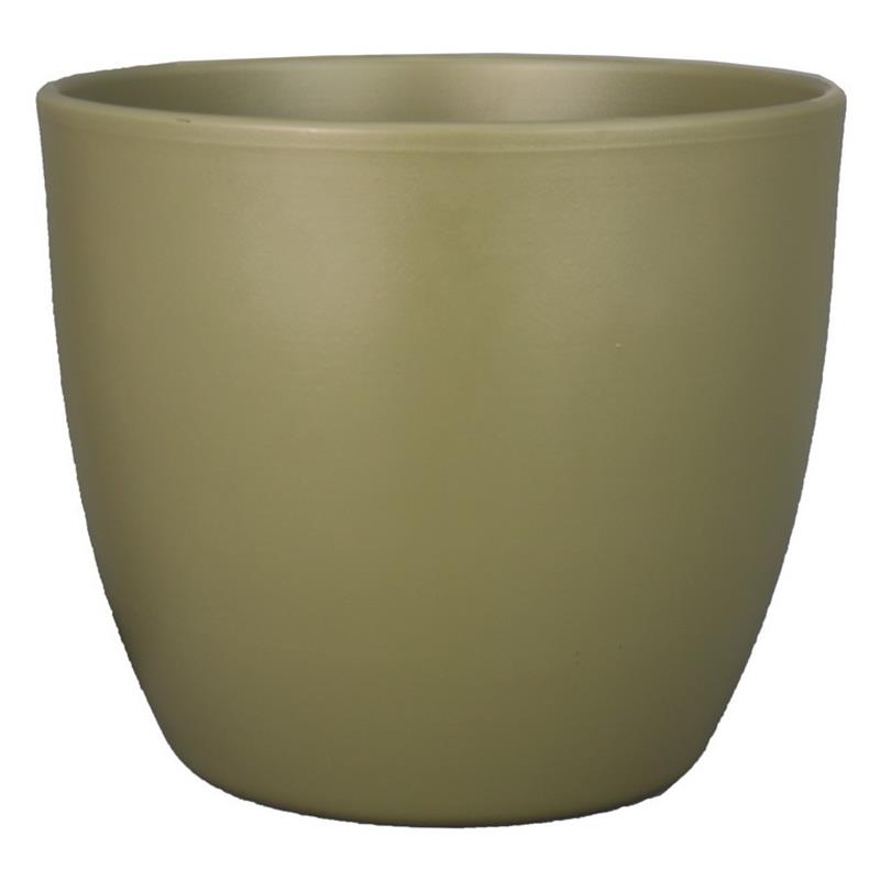 Pot Boule d13.5 h12.5cm army green matte es/12