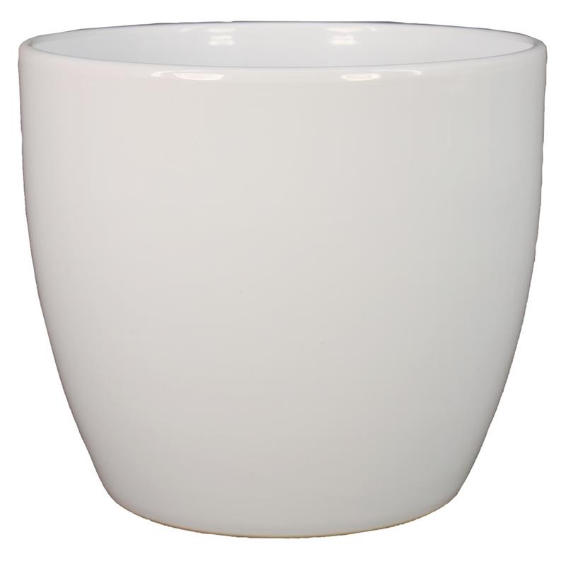 Pot Boule d13.5 h12.5cm blanc es/12