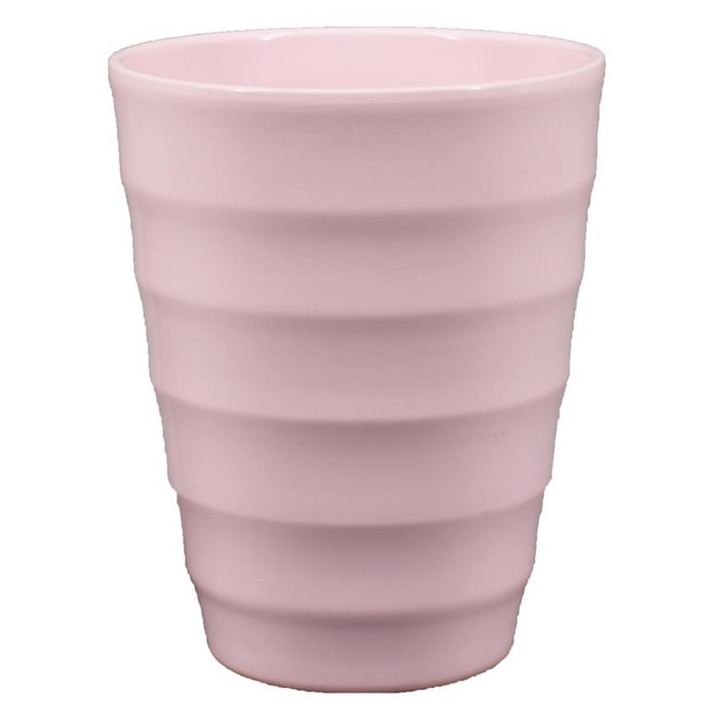 Vase Ribbed d14 h17cm pastellpink es/12