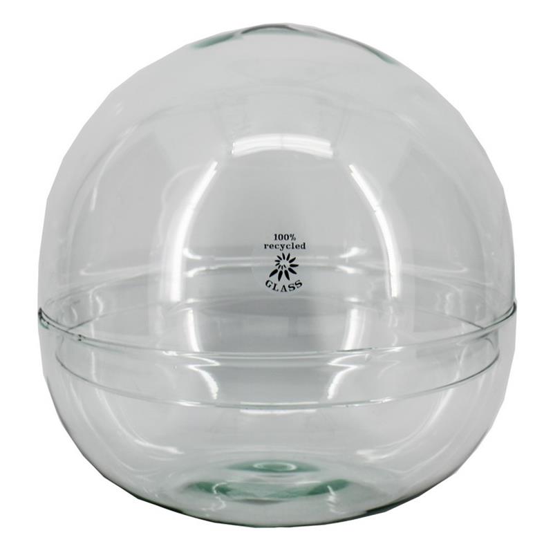 Boule en verre 2 pièces d28 h28cm