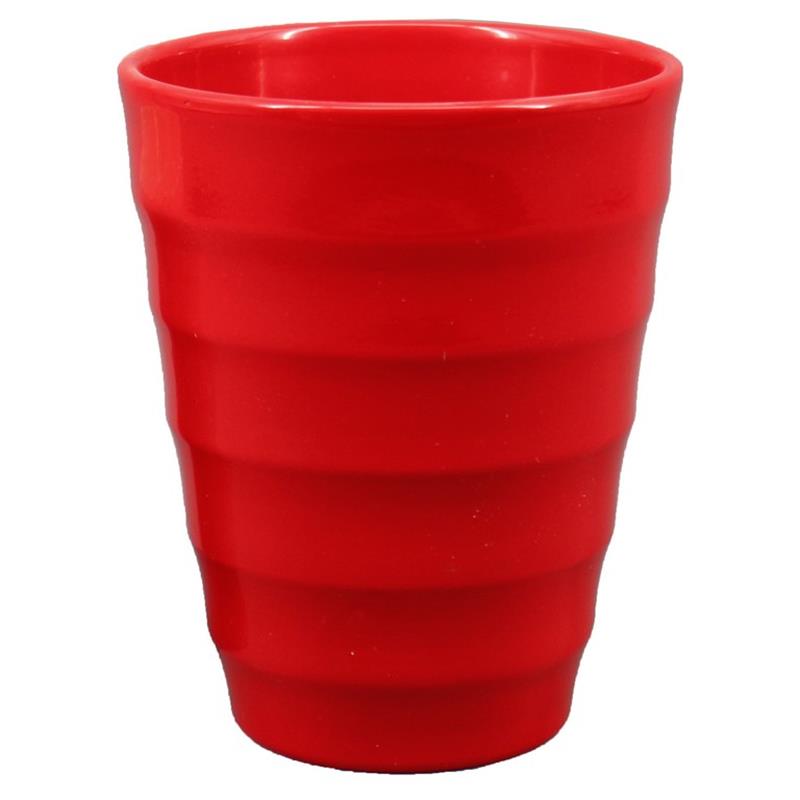 Vase Ribbel d14 h17cm rouge baie es/12