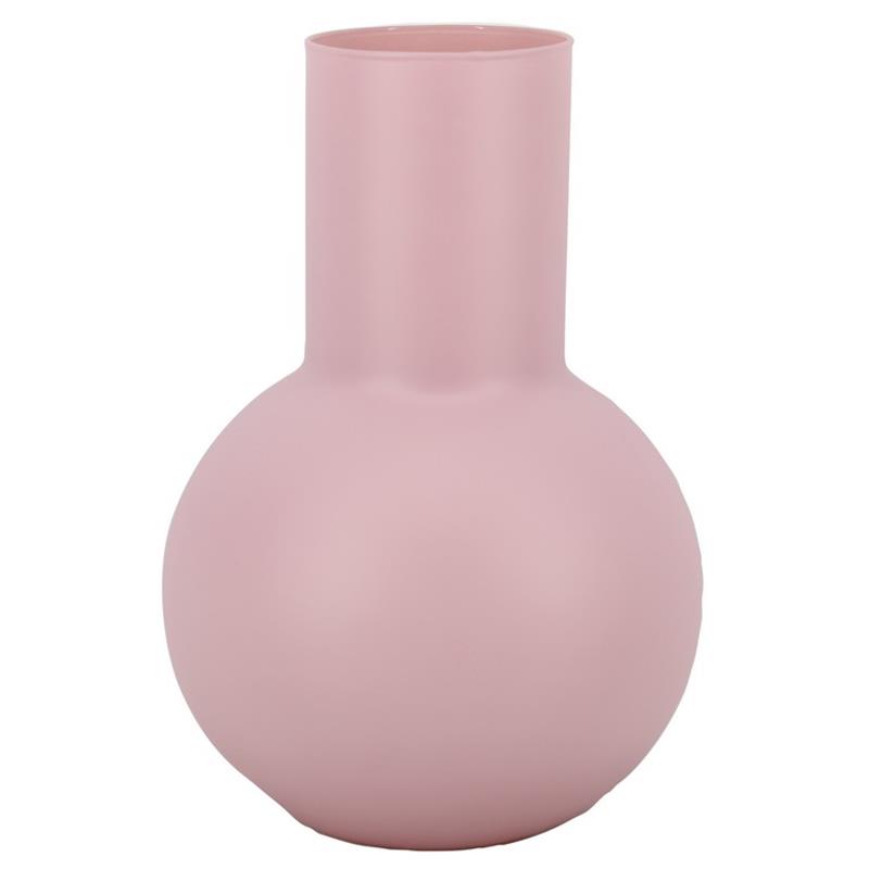 Glas Maureen d8/20 h24cm roze mat