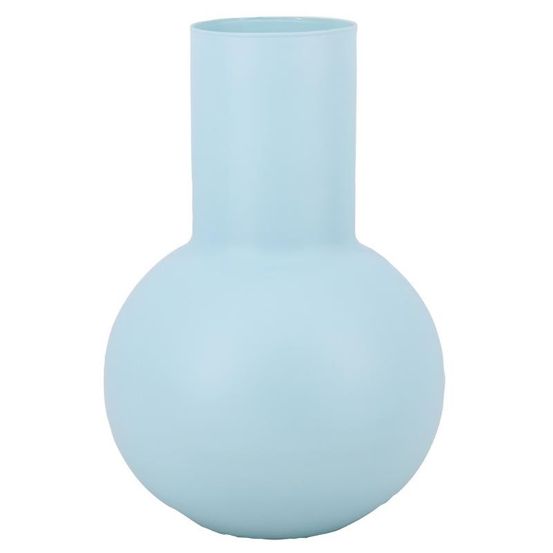 Glas Maureen d8/20 h24cm blauw mat