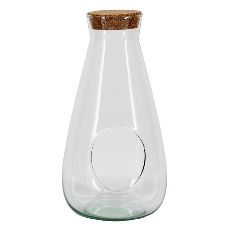 Decorative bottle Lina w/hole d7/12 h22cm w/cork