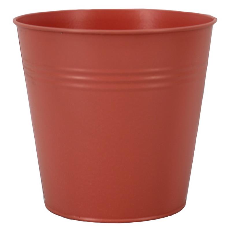 Pot Bordeaux zink d13 h12.5cm perzik mat es/12