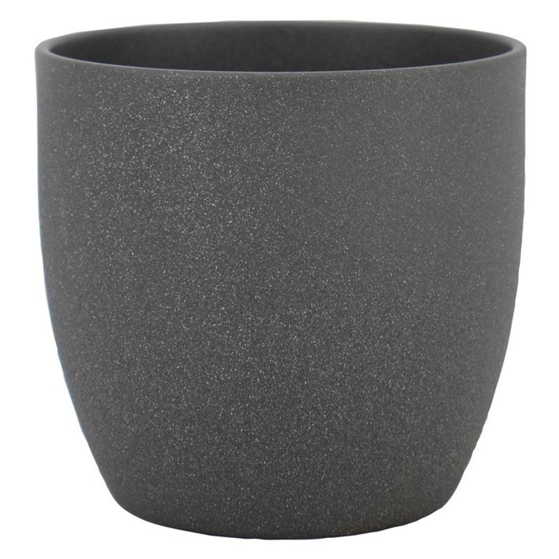 Pot Basel d16 h15cm anthracite pierre es/15