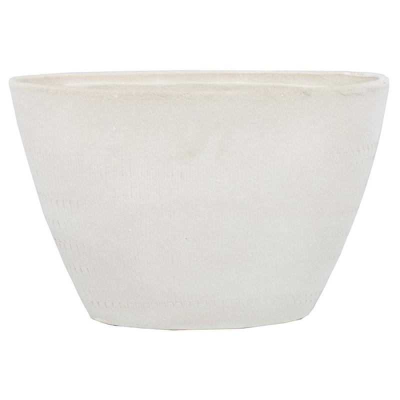Pot Silves ovale d33x13x22cm crème 2x es/12