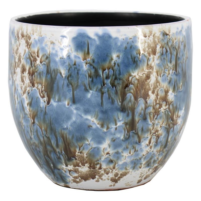 Pot Almada d14 h13cm bleu