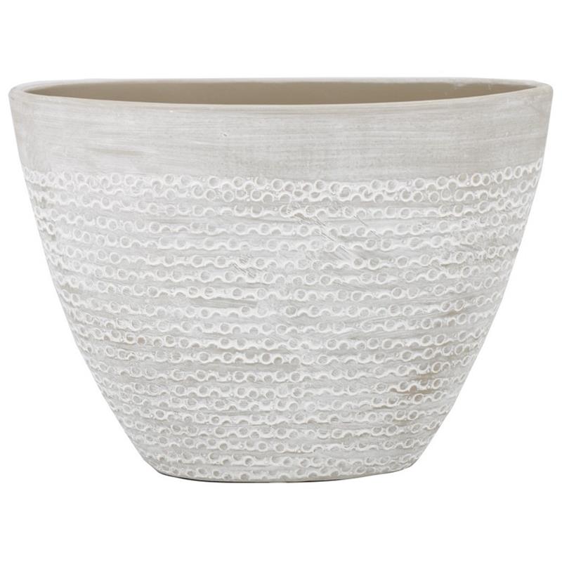 Pot Horta oval 39x18x28cm beige