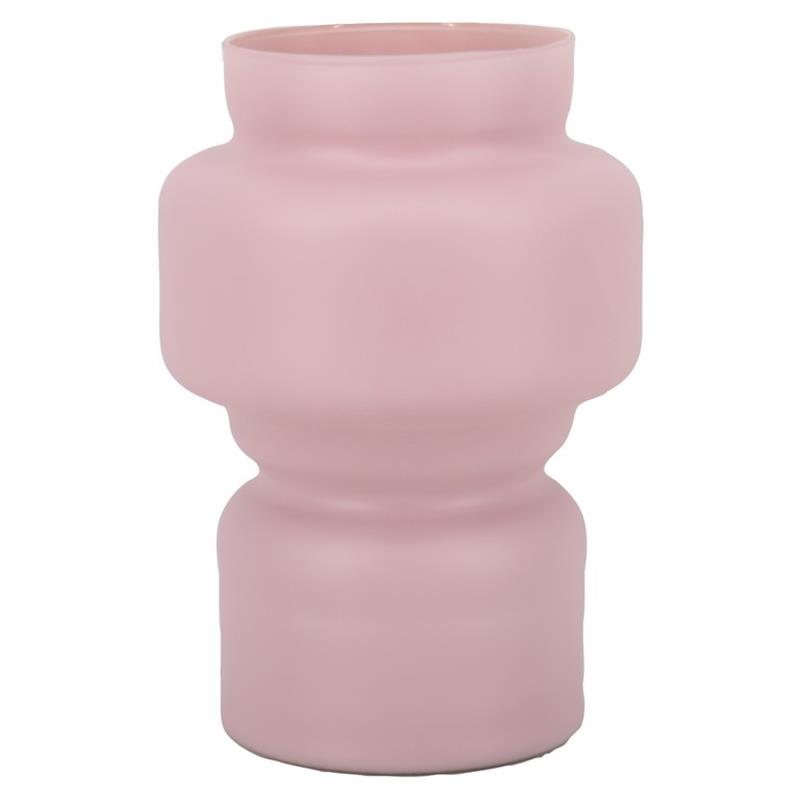 Glass Charlotte d12/17 h25cm pink matte