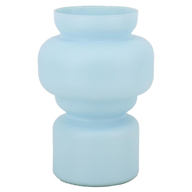 Glass Charlotte d12/17 h25cm blue matte