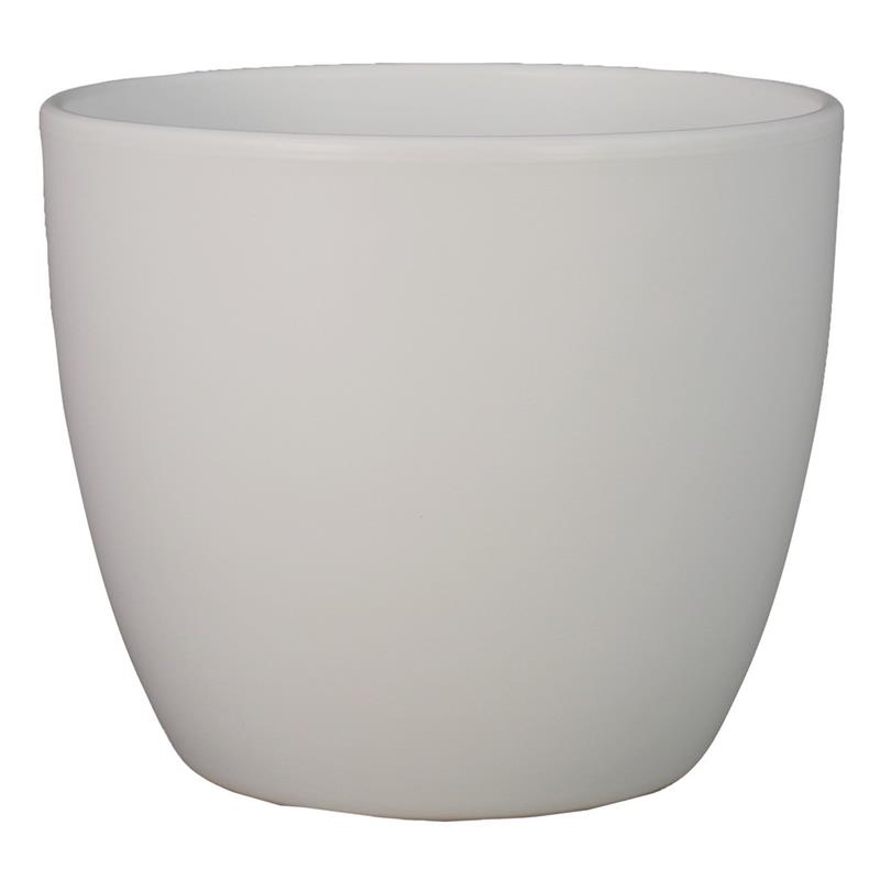 Pot Boule d13.5 h12.5cm blanc mat es/12